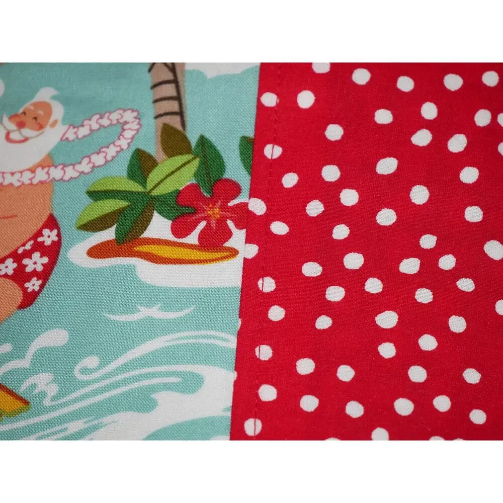 Surfin' With Santa Pillowcase Set, Designer Alexander Henry 100% Cotton Fabric